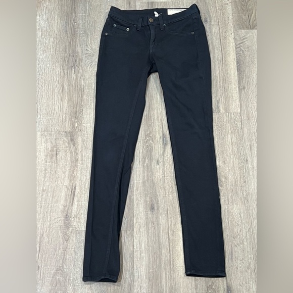 Women Size 25 Rag & Bone Jeans Black Leggings Stretch Cotton Staple Pants EUC - Picture 2 of 10